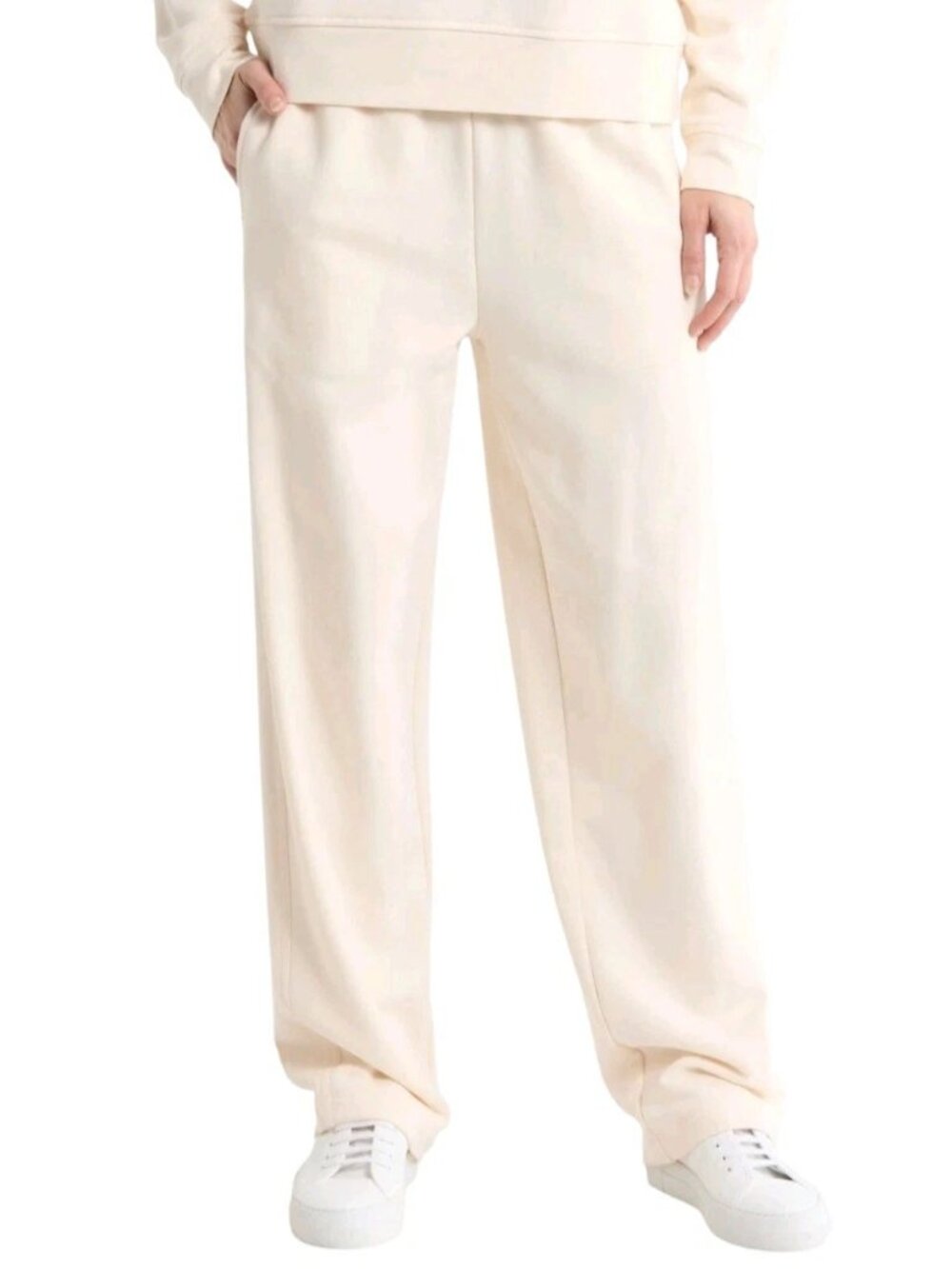 Vince Womens Pants Size Large Chiffon Wide Leg Sweatpants Jogger Elastic Waist